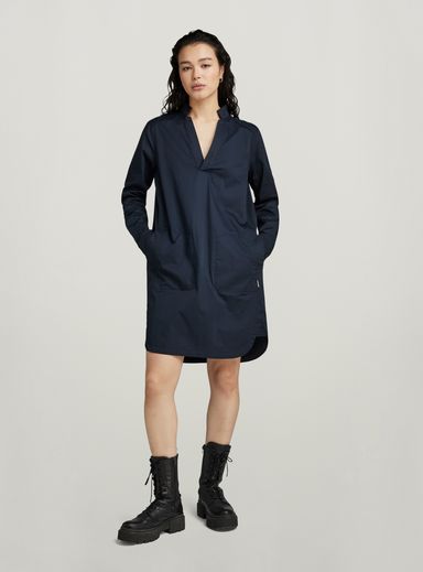 Millery V-Neck Shirt Dress